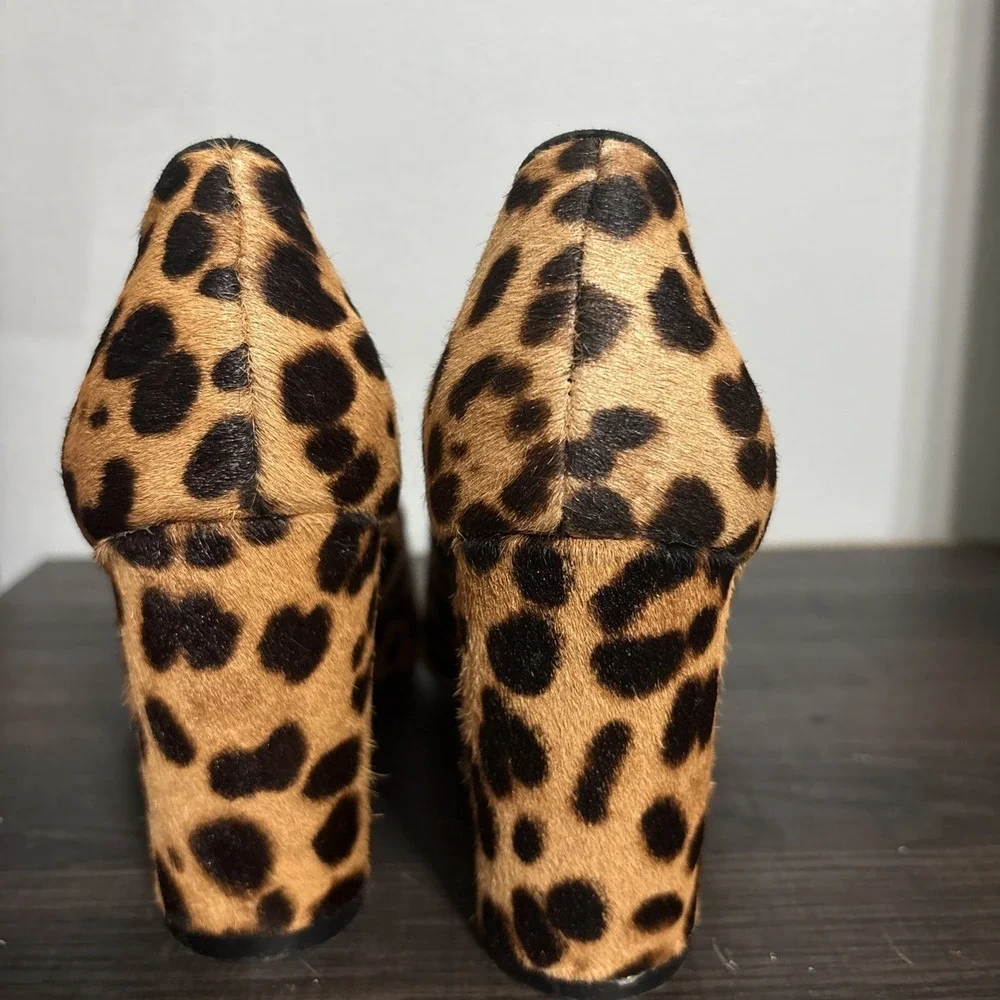 Antonio Melani Women's cheetah print heels Pumps Shoes size 6.5 Calf Hair